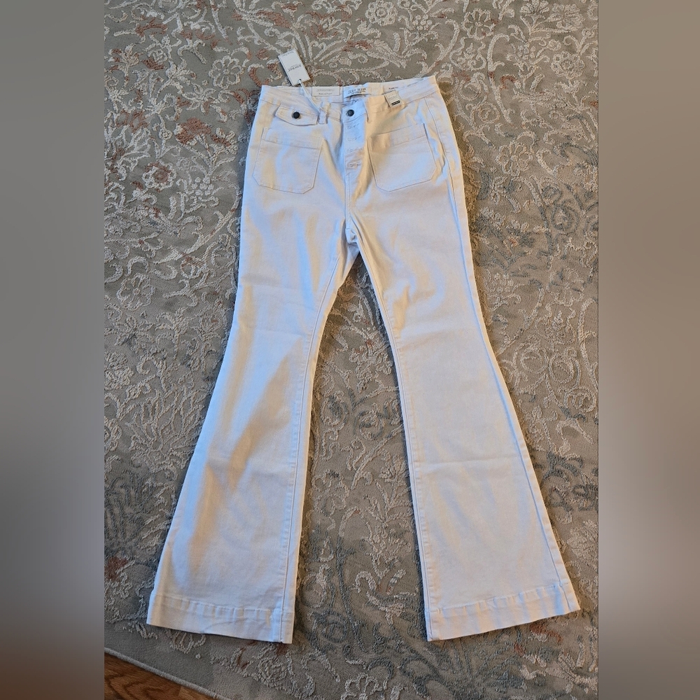 Judy Blue Cream Flare Jeans